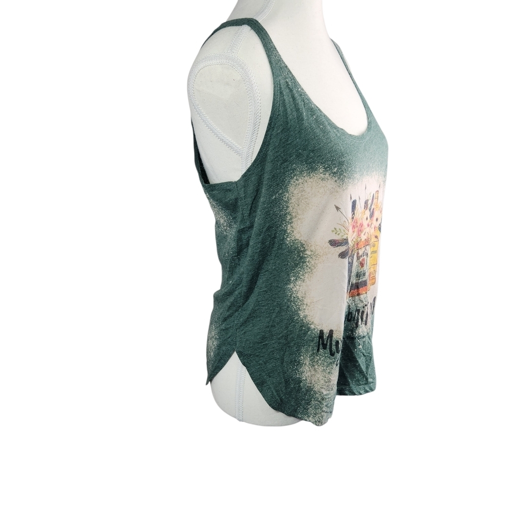 Jack Daniels Jim Beam Jose Cuervo Tank Top Women "My Favorite Men" Medium Green - Picture 8 of 14